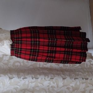 3/$20 Closing - Vintage Wool Pleated Plaid Skirt 4
